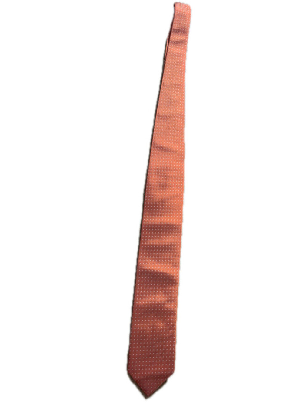 Bergdorf Goodman Orange White Polka Dots Tie